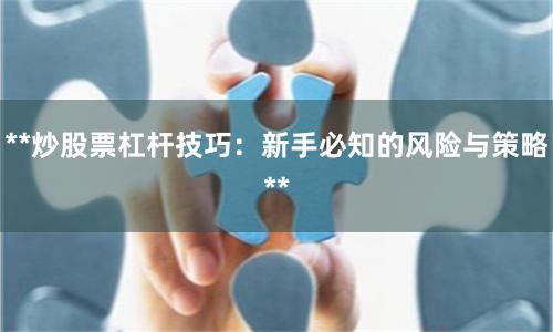 **炒股票杠杆技巧：新手必知的风险与策略**